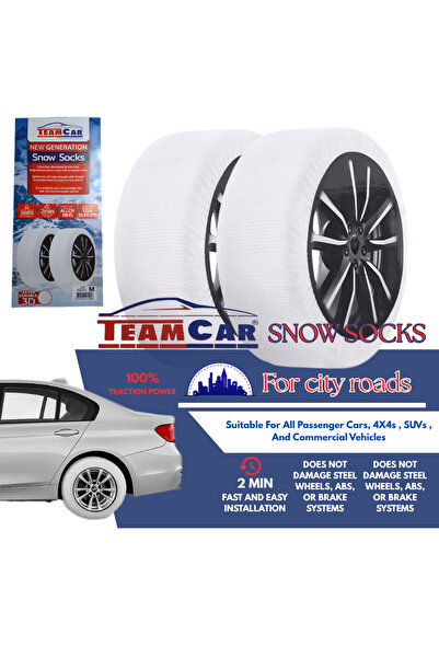 TEAMCAR Textile Car Chains Type Anti-Slip Socks for Snow - Size XXL