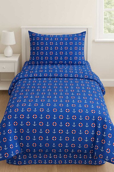 CAQQA Sailor Pattern Single Children's Duvet Cover Set