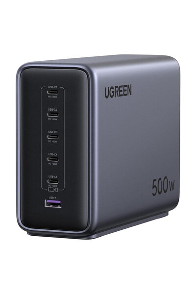 Ugreen GaN USB Charging Station, 5x Type-C, 500W, Gray, X759