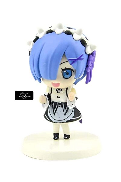 Generic Anime Re:Zero Rem Figure – Chibi Style Blue Hair Maid Collectible Toy Model