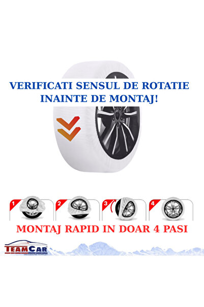 TEAMCAR Textile Car Chains Type Anti-Slip Socks for Snow - Size XXL