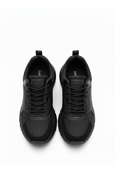 Bonjey Unisex Men's Black Sneaker Shoes Comfortable and Breathable with Mesh Detail