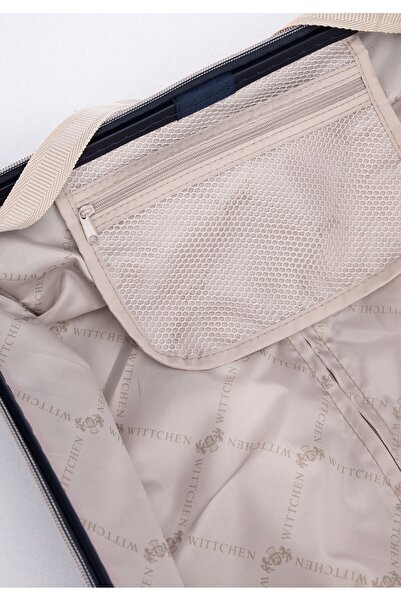 Wittchen Valiză mare pentru femei din policarbonat cu dungi bleumarin