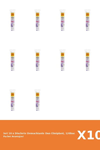 ELMIPLANT Set 10 x Dischete Demachiante Duo Elmiplant, 120buc