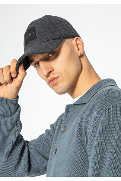 Wittchen Men's Baseball Cap with Patch, Black Polyester
