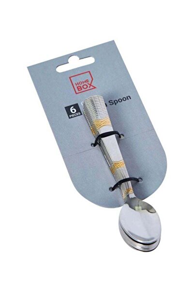 Home Box Casa Moka Spoon Set of 6 - Silver/Gold, 12.5 x 1.5 x 2.75 cm