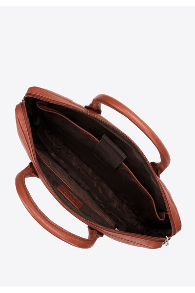 Wittchen Men's Laptop Bag 11''/12'' Leather Classic Brown Brown Leather