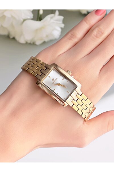 Homies Steel Band Rectangular Case Women's Wristwatch, Comes with Gift Box and Bracelet Gift