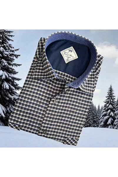 EREN STYLE Cămașă clasică, 100% bumbac, cu mânecă lungă, anti-transpirație, d...