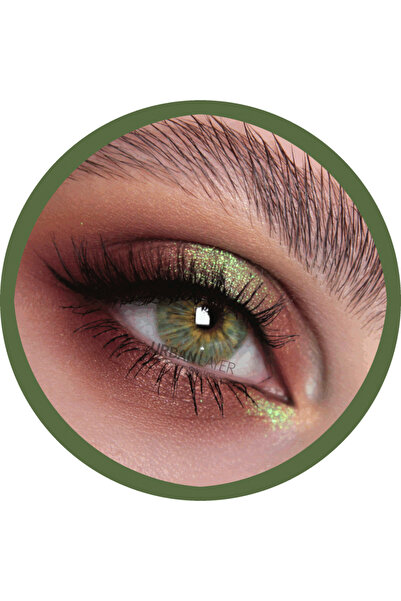 Urban Layer Monet Green Green colored contact lenses, complete package with solution and case