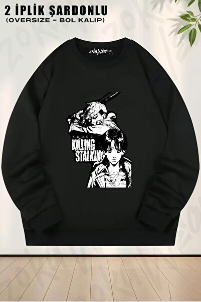 ZOKAWEAR Sweatshirt unisex Killing Stalking Yaoi cu imprimeu oversized, guler...