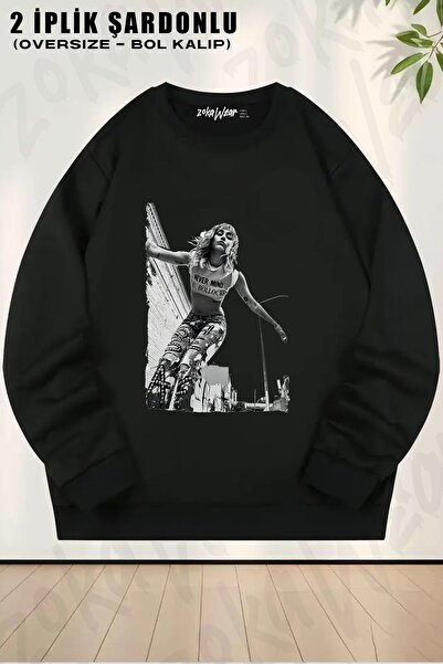 ZOKAWEAR Унісекс Miley Cyrus2 з принтом Oversize Світшот з велосипедним коміром