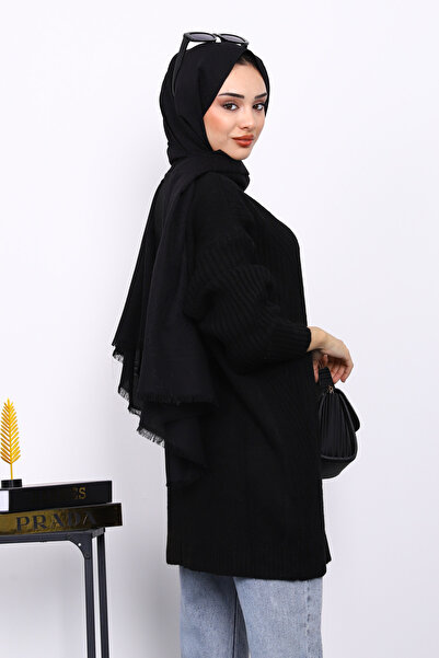 İmajButik Black Crew Neck Knitwear Sweater