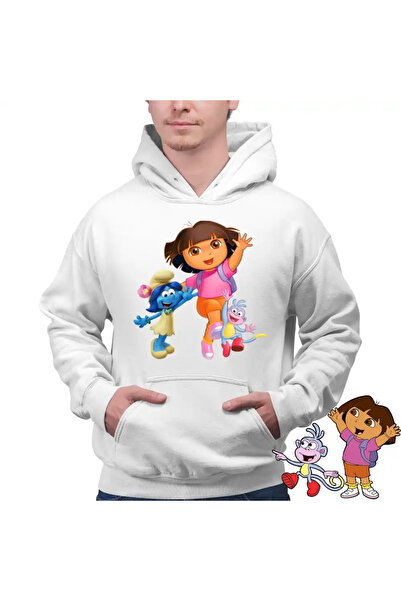 OEM Men's Hoodie Dora the Explorer Smurf Blossom Boots