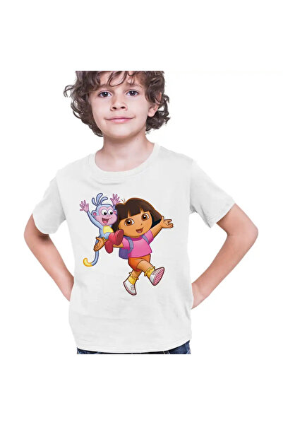OEM Tricou Copii Baieti Dora Explorer Maimuta Aventuri