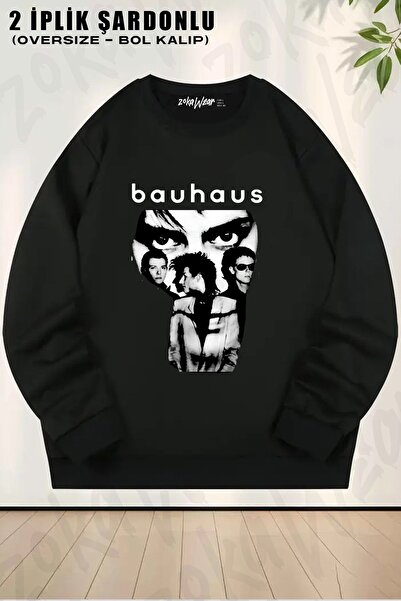 ZOKAWEAR Унісекс Bauhaus Спеціальний принт Oversize Світшот з велосипедним коміром