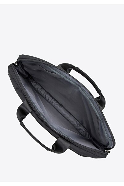 Wittchen Men's 15.6" Laptop Bag with Shiny Insert, Black Polyester