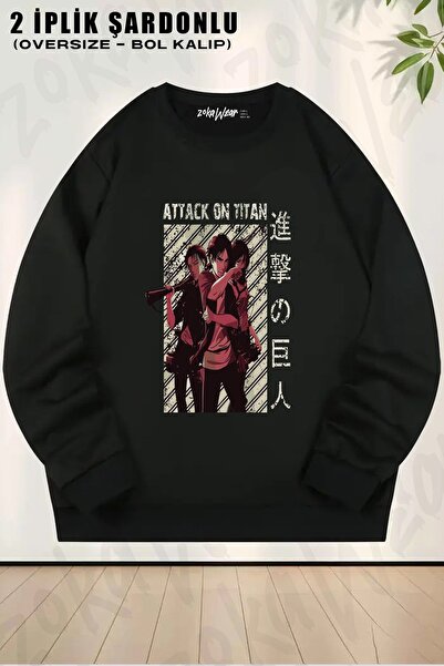 ZOKAWEAR Unisex Attack on Titan Levi Mikasa Eren anime personaj r cu imprimeu...