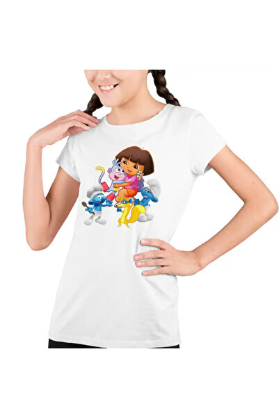 OEM Tricou Copii Fete Dora Strumfii Bucatarul Rusinosul Hotomanul