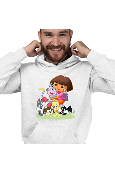 OEM Men's Hoodie Dora the Explorer Looney Tunes Taz Bugs Bunny Sylvester Tweety Baby