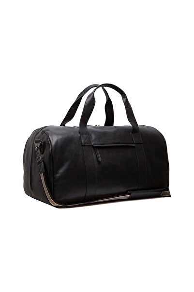 The Chesterfield Brand The Chesterfield Brand Unisex Weekend Travel Bag, Made of Genuine Leather, Hudson, Black