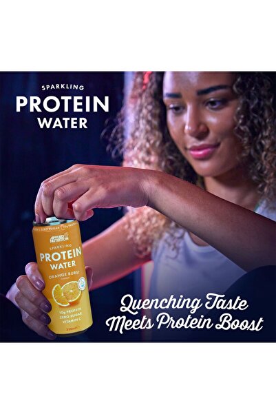 applied nutrition Sparkling Protein Water With Vitamin-C, Orange Burst, 330 ML, (Pack of 8)