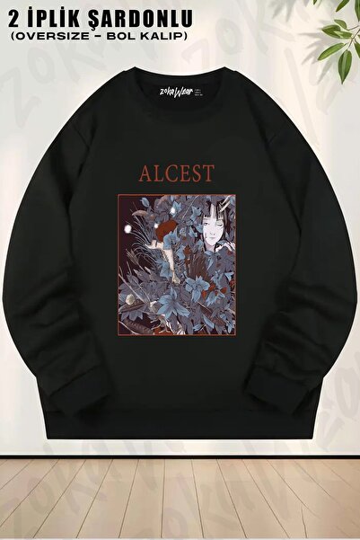 ZOKAWEAR Φούτερ Unisex Alcest v2 με τύπωμα oversized με λαιμόκοψη