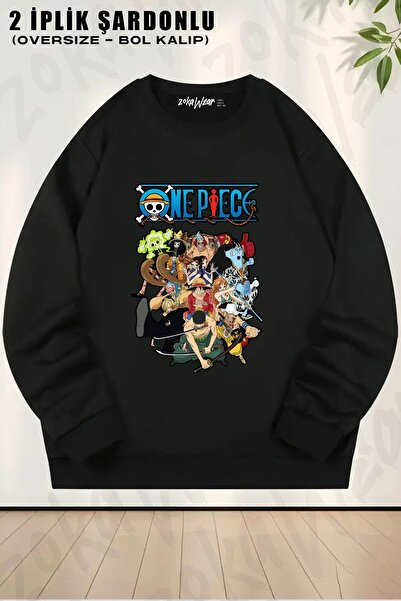 ZOKAWEAR Unisex one piece v2 cu imprimeu supradimensionat guler rotund Swea t...