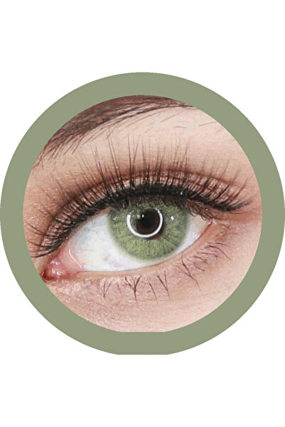 Urban Layer Cloud Green Green colored contact lenses, complete package with solution and case