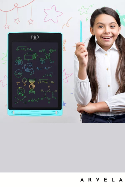 Arvela 8.5 Inch Lcd Drawing Tablet for Kids – Colorful Screen, Pen Included, Erasable Writing Board Toy