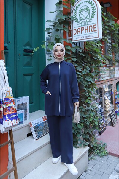 NİSUM MODA Premium Fabric Set with Pockets and Zipper
