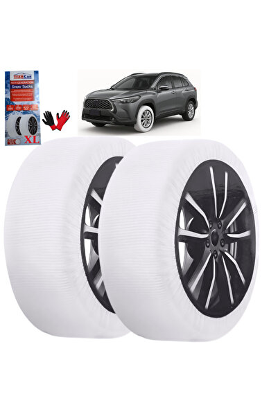 TEAMCAR Textile Car Chains Type Anti-Slip Socks for Snow - Size XL