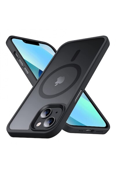 TYBO Husă de protecție pentru iPhone 14, compatibilă cu MagSafe, hibridă, rez...