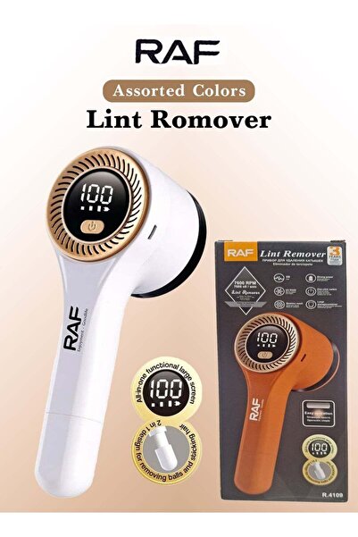 raf Lint Remover — 5W Fabric Shaver, 7600 RPM, LCD, 6-Blade System & Large Storage Container