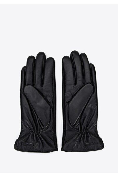 Wittchen Women's Leather Gloves with a Shiny Finish Black Leather