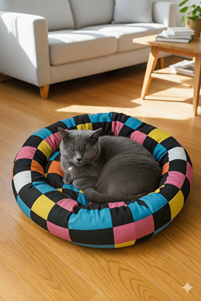 Regina Kedi Köpek Yatağı Simit Kedi Yatağı