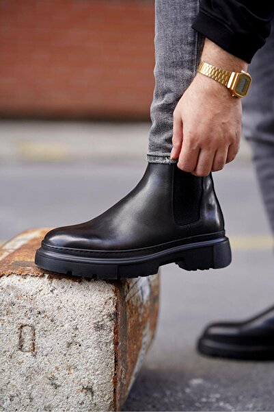 Ahmed Hamdi Bey Gerardo Siyah Erkek Deri Ayakkabı