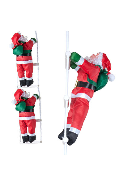 EXİZTİCARET Santa Claus Climbing the Stairs 105cm 2-Piece-Model 1