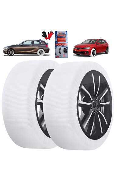 TEAMCAR Textile Car Chains Anti-Slip Socks Type for Snow and Ice - Size L