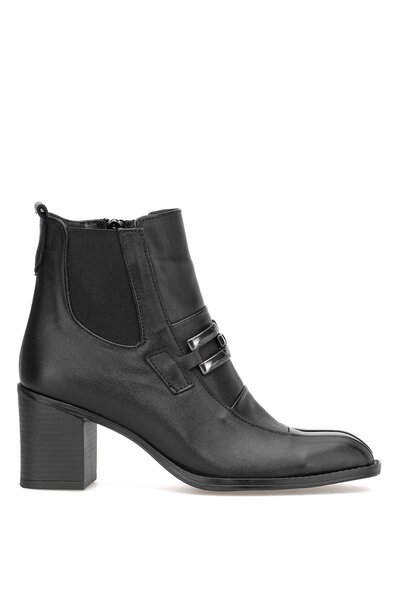 Ayakkabı Fuarı Elit Brivelle Women's Genuine Leather Heeled Boots Black