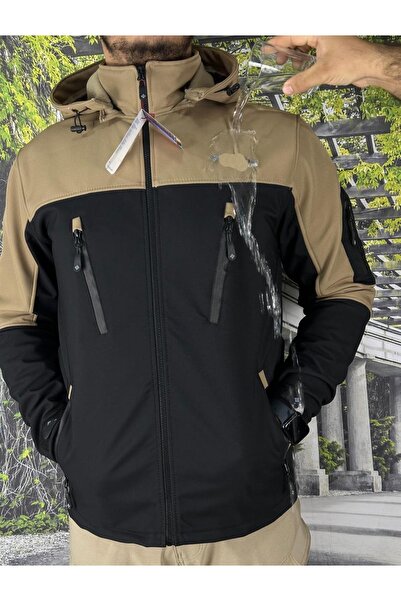Mikro Tactical Tactical Softshell Infill Polar Liquid and Windproof Outdoor Winter Coat with Hood and Zipper