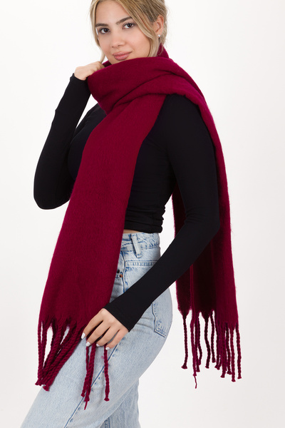 Histakı Women's Plain Model 100% Cotton Woven Shawl Scarf 70*190