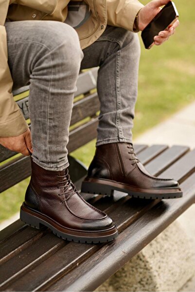 Ahmed Hamdi Bey Pedro Kahverengi Erkek Deri Ayakkabı