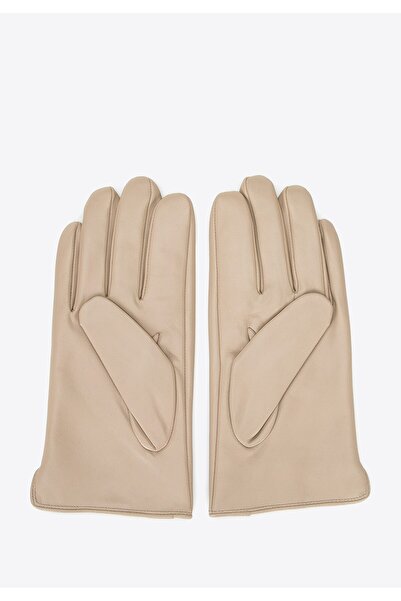 Wittchen Men's Insulated Gloves Made of Leather, Beige, Leather