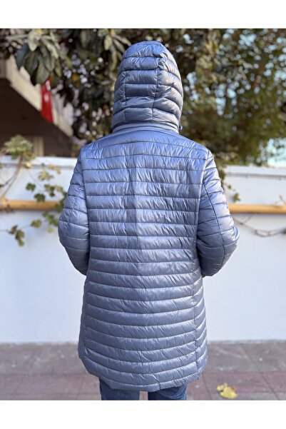 DenizEge Palton italian cu două fețe, albastru bebeluș