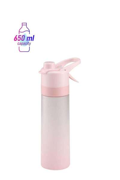 Generic 22oz/650ml Reusable Sports Water Bottle - Multifunctional Hydration Jug with Mist Spray Feature for