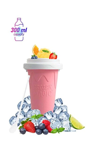 Generic SYOSI Slushy Maker Ice Cup Travel Portable Double Layer Silica Cup Pinch Hot Summer Cooler Smoothie