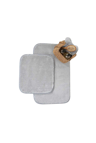 Madame Coco Carol 2'li Banyo Paspası - Gri - 60x100 Cm