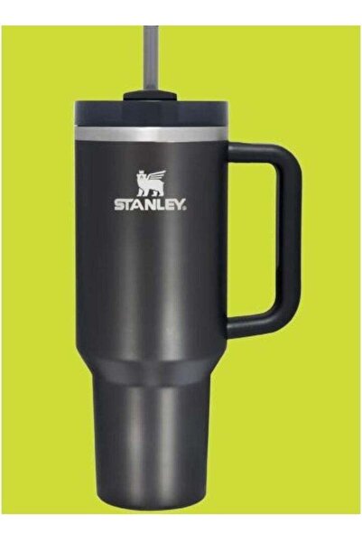 Generic Stanley Quencher H2.0 FlowState Vacuum Insulated Tumbler â€“ 40 oz Black Stainless Steel Travel Mug