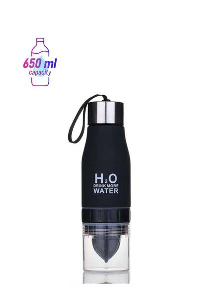 Generic H2O 650ml Creative Christmas Plastic Fruit Infusion Water Bottle Outdoor Sports Lemon Juice Bottles